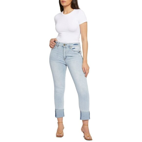 NWT SEVEN7 Women's High Rise Slim Straight Boyfriend Cuffed Ankle Jeans - Picture 5 of 8